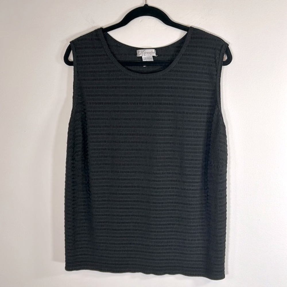 Dress Barn Woman Vintage Textured Layering Piece Women’s Size 18/20 Black Top